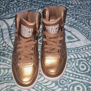 Rose Gold Nike High Tops
